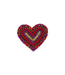 Biba Broche Heart - Purple/Red/Gold