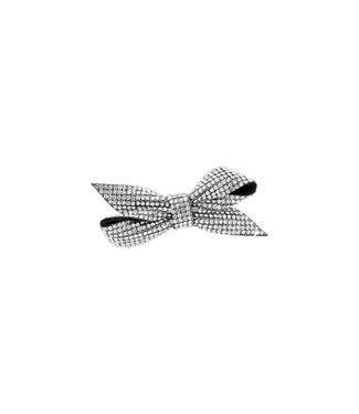 Biba Broche Glitter Bow - Silver
