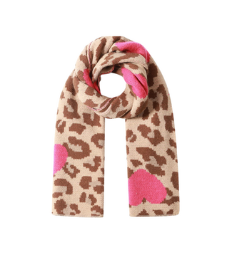 Sjaal Casual Heart - Camel Leopard