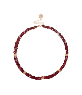 Life of BULU Ketting Lola Twist - Burgundy/Ecru
