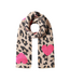 Color Club Sjaal Casual Heart - Grey Leopard