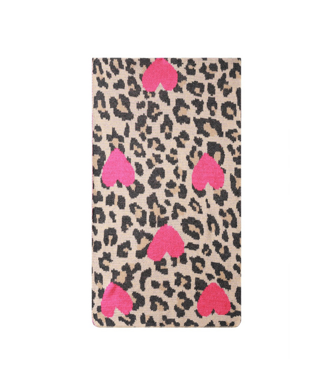 Color Club Sjaal Casual Heart - Grey Leopard