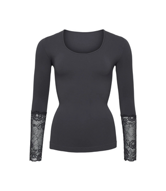 Tim & Simonsen Mary Blouse Lace Longsleeve - Antracite