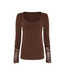 Tim & Simonsen Mary Blouse Lace Longsleeve - Cioccolato