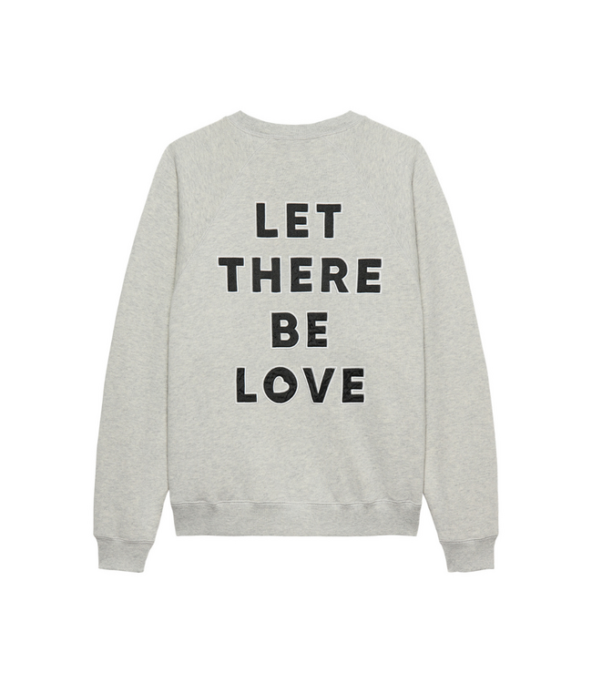 Catwalk Junkie Graphic Sweater - Light Grey Melange/Black