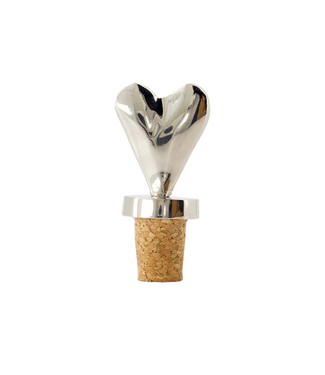 Zusss Wijnstopper Metaal Hartje - Zilver