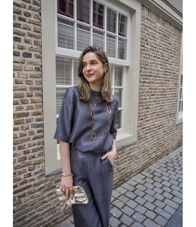 MbyM Plissa Samia Blouse - Turbulence