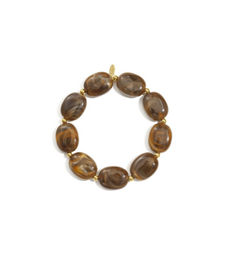 Armband Marble Beads - Brown