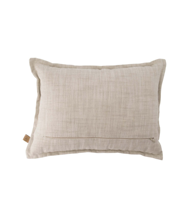 Zusss Kussen Hartje 35x25 - Naturel/Roze/Rood