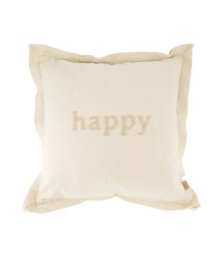 Zusss Kussen Happy 45x45cm - Peper en Zout
