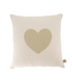 Zusss Kussen Tufted Hart 45x45cm - Peper en Zout/Zand