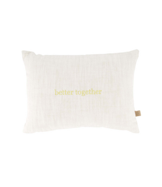 Zusss Kussen Better Together 35x25cm - Off White/Goud