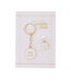 Zusss Ansichtkaart Sleutelhanger/Penning Dog Mom - Wit/Oker