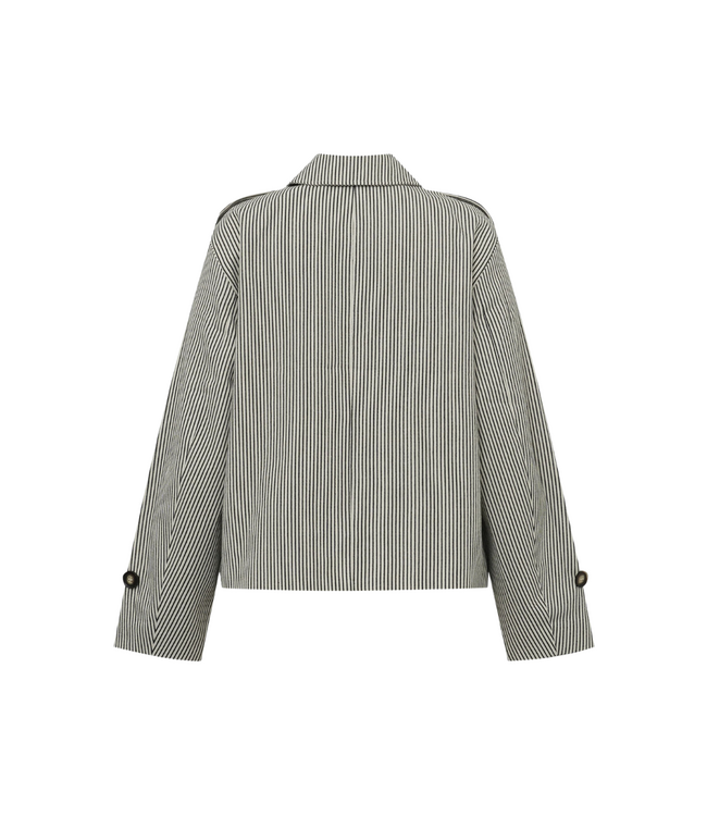 MbyM Becker Blazer - Black Beige Stripe