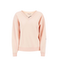 Zusss V-Hals Sweater met Tekst Kiss Kiss - Light Pink
