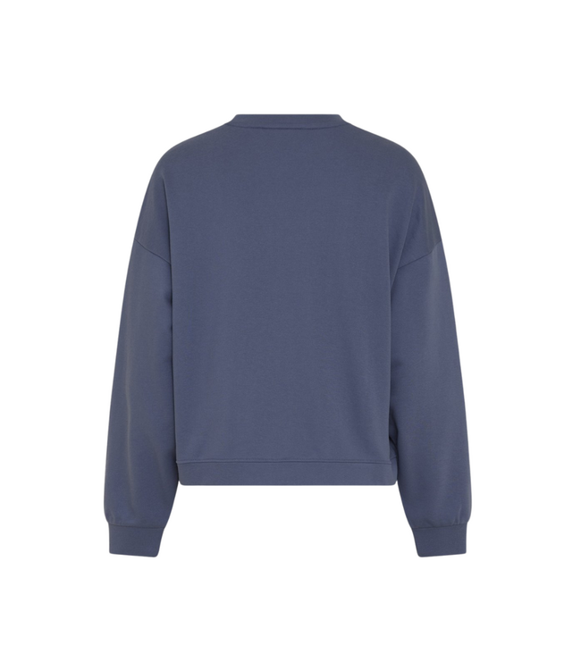 Moss Copenhagen Mela Briena Sweatshirt - Vintage Indigo/Oatmeal