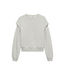 Catwalk Junkie Folded Shoulder Sweater - Light Grey Melange