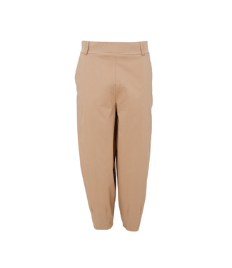 Black Colour Beate Barrel Pant - Latte