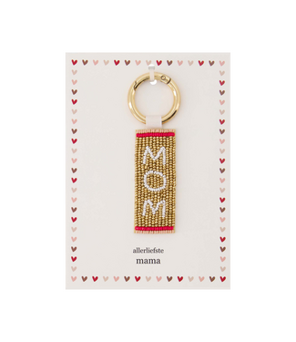 Zusss Ansichtkaart Sleutelhanger Mom - Multicolor