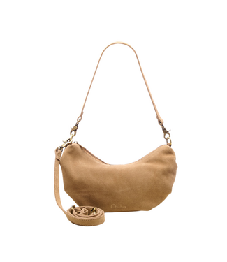 Chabo Suede Bobby Banana Bag - Sand