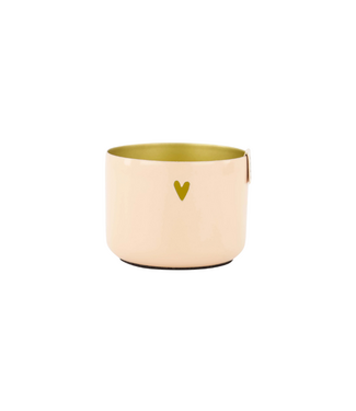 Zusss Waxinelichthouder Metaal Hartje - Roze/Goud