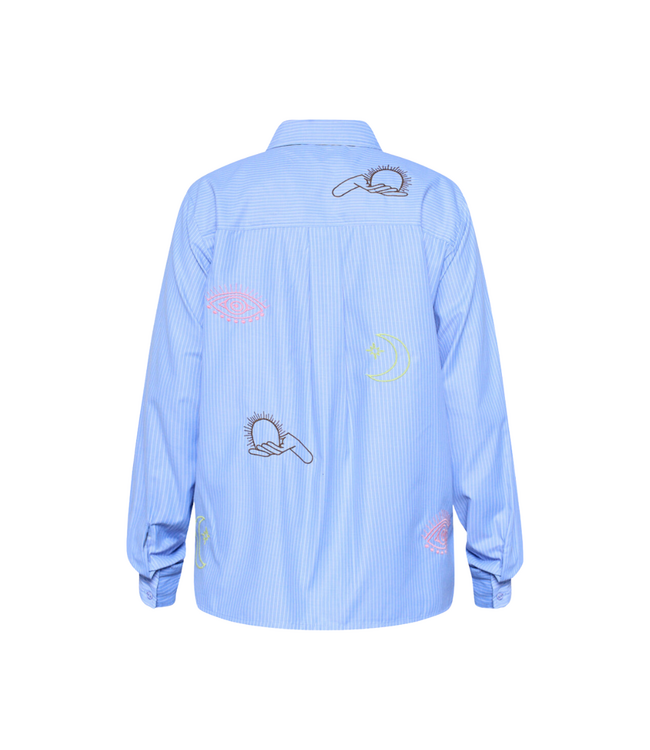 Sisters Point Ibisa Blouse - Blue Stripe/Multi