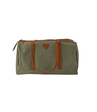 Zusss Weekendtas met Hart - Light Mossgreen