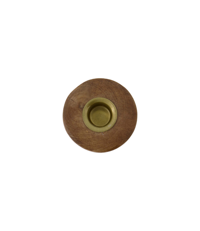 Zusss Kandelaar Hout Hartje - Naturel