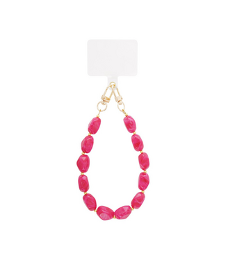Telefoonkoord Bold Beads - Pink/Red