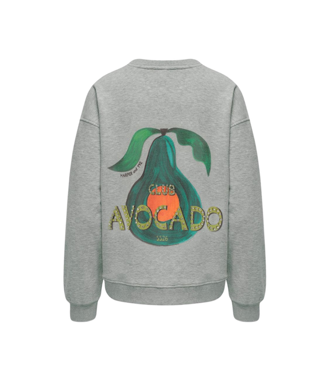 Harper & Yve Club Avocado Sweater - Grey Melee