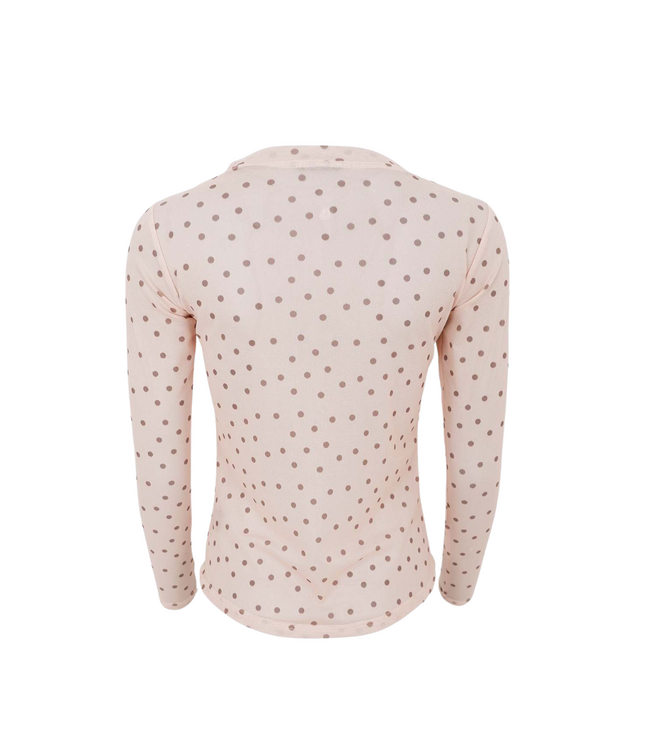 Black Colour Annie Mesh Blouse - Powder Dot