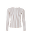 Black Colour Jennie Dotted Mesh Blouse - Cream