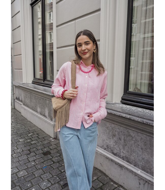 JCSophie Lake Blouse - Pink Stripes
