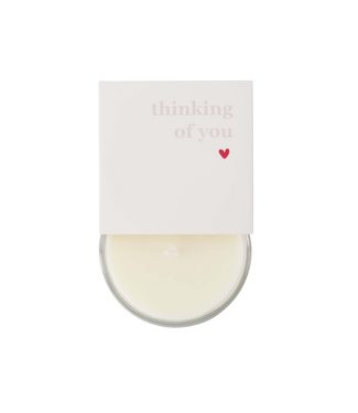 Zusss Geurkaars Keramiek Hart in Doosje Thinking Of You - Wit/Goud
