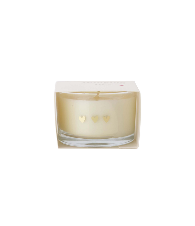 Zusss Geurkaars Keramiek Hart in Doosje Thinking Of You - Wit/Goud