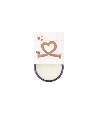 Zusss Geurkaarsje in Wikkel I Woof You - Lila/Wit/Bruin