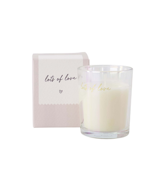 Zusss Geurkaars Glas in Doosje Lots of Love - Wit/Goud/Zand