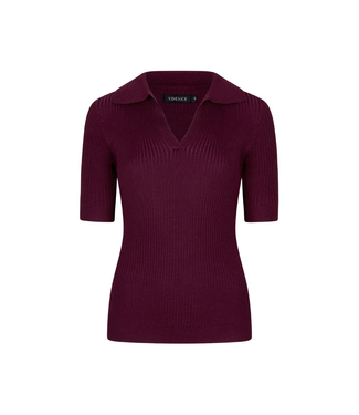 Ydence Knitted Top Wies - Burgundy