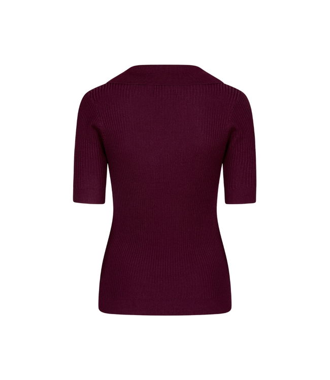 Ydence Knitted Top Wies - Burgundy