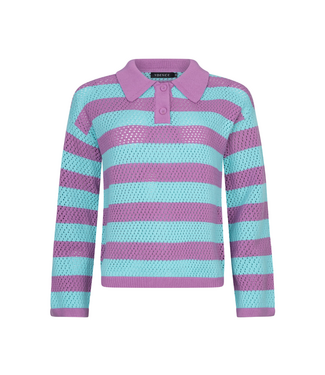 Ydence Knitted Top Anges - Violet/Turqouise