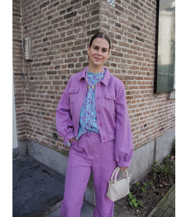 Ydence Jacket Jinte - Purple Melange