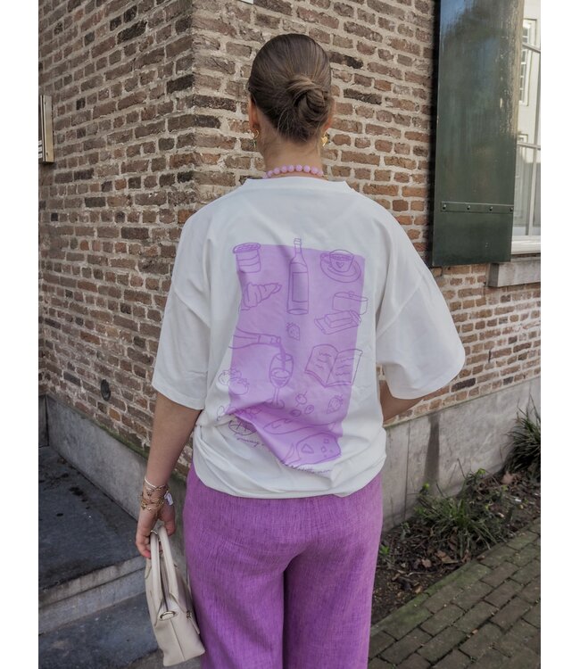 Ydence T-Shirt Picknick - Off White