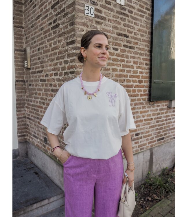 Ydence T-Shirt Picknick - Off White