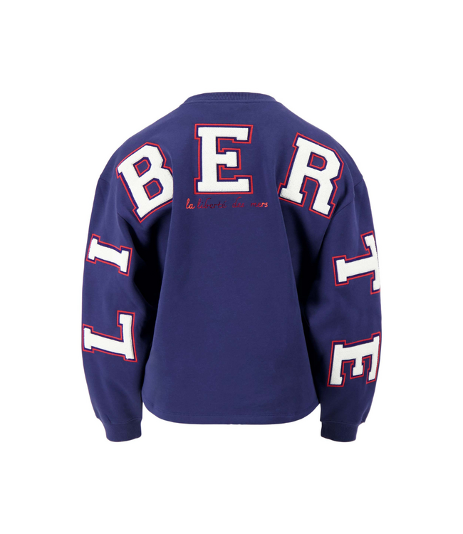 Zusss Sweater met Tekst - Summer Navy