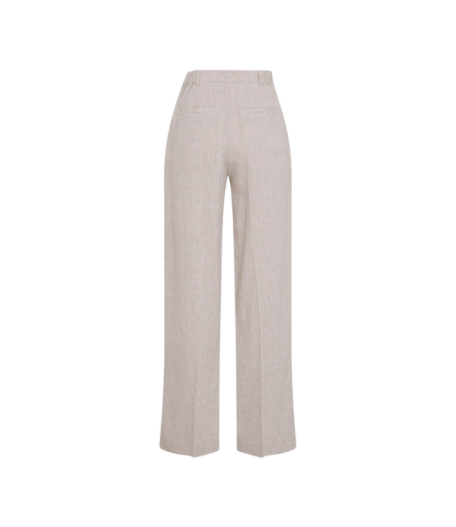 Moss Copenhagen Pennie Ginia High Waist Pants - Sand Melange