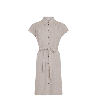 Moss Copenhagen Viana Ginia Short Sleeve Shirt Dress - Sand Melange