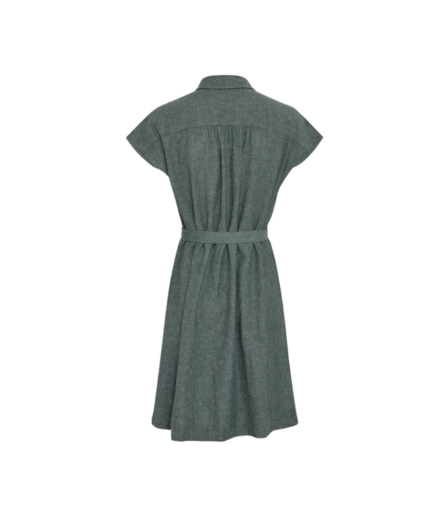 Moss Copenhagen Viana Ginia Short Sleeve Shirt Dress - Laurel Wreath Melange