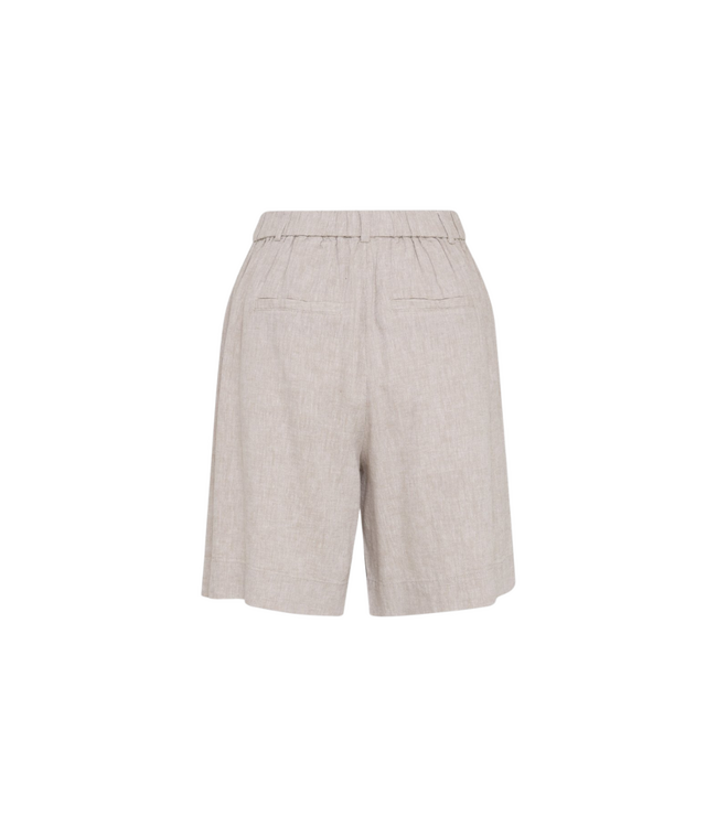 Moss Copenhagen Viana Ginia High Waist Shorts - Sand Melange