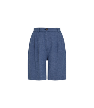 Moss Copenhagen Viana Ginia High Waist Shorts - Vintage Indigo Melange