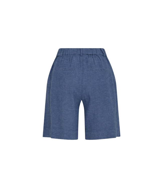 Moss Copenhagen Viana Ginia High Waist Shorts - Vintage Indigo Melange